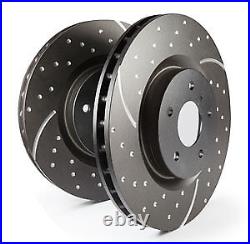 EBC Turbo Grooved Front Vented Brake Discs for Renault Scenic 2.0 (2002 05)