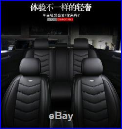 Four Season Luxury Black PU Leather 6D Car-Styling Seat Covers Comfortable Pads