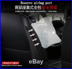 Four Season Luxury Black PU Leather 6D Car-Styling Seat Covers Comfortable Pads