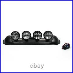 Four White Lens 4X4 Off Road Roof Top Fog Lamp H3 Bulbs Light Bar SUV #601 B2