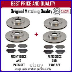 Front And Rear Brake Discs And Pads For Renault Grand Scenic 1.4 16v 4/2009-4/20