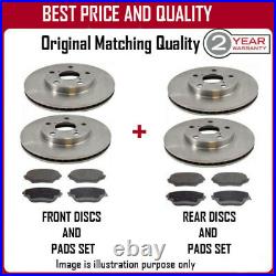 Front And Rear Brake Discs And Pads For Renault Grand Scenic 1.5 DCI 4/2004-9/20