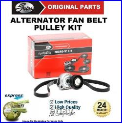 GATES FAN BELT PULLEY KIT for RENAULT GRAND SCENIC IV 1.2 TCe 130 2016-on