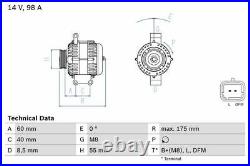 Genuine BOSCH Alternator for Renault Scenic D F9Q812 / F9QJ803 1.9 (06/06-11/08)