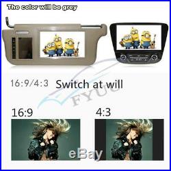 Left+Right 9 Autos Touch Button 2 Channel Sun Visor HD Rearview LCD Monitor 12V