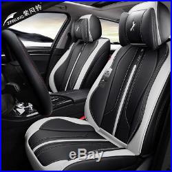 Luxury Microfiber Leather Breathable Car 5-Sit Cover Cushion Set 6D FullSurround