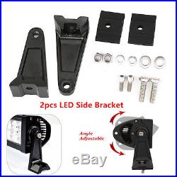 New 2pcs LED Work Light Bar Car Side Mounting Bracket Holder Heavy Duty Aluminum