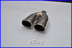 New Stainless Steel Twin Exhaust Muffler Tail Pipe Tip Abz