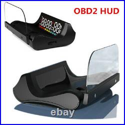 OBD2 Car Head Up Display HUD Gauge RPM Water Temp Speedometer Overspeed Alarm