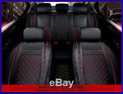 PU Leather Cushion Seat Cover Pad Mat For Car Front Rear withPillows Comfortable