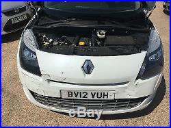 Renault Grand Scenic 2012 Dynamique DCI T- White Damage Repairable Salvage Minor