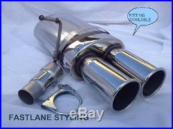 Renault Clio Universal Stainless Steel Free Flow Performance Back Box Exhaust
