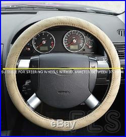 Renault Faux Leather Beige Steering Wheel Cover