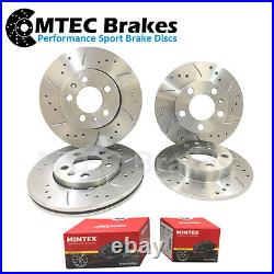 Renault Grand Scenic 1.5 dCi 04-05 Front Rear Brake Discs & Pads Drilled Grooved