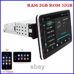Rotatable Android 9.0 Single DIN 10.1in Car Stereo GPS Navigation Wifi Radio 32G