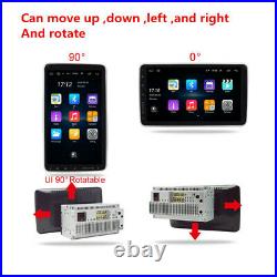 Rotatable Android 9.1 10.1In Car Stereo FM MP5 Player Bluetooth GPS Sat WithCamera