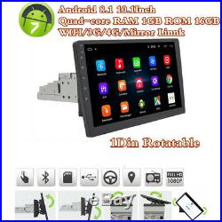 Rotatable Touch Screen Car 10.1 GPS Bluetooth Media Player Radio Stereo 1+16GB