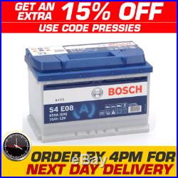 S4 E08 Bosch Car Battery 12V 70Ah Type 096 S4E08