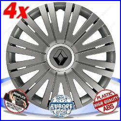 Set 4 Bolts Wheel Cover Wheels Caps 13 Active Graphite Renault Scenic