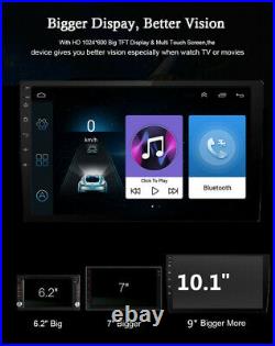 Single 1-Din Android 8.1 10.1inch Car Stereo Radio GPS Nav Wifi BT DAB OBD 1+16G