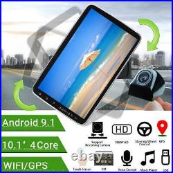 Single Din 10in Android 9.1 Car Stereo Radio GPS Navi WIFI FM MP5 Player +Camera