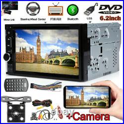 Sony Len Camera+6.2''Car Double Din In Dash DVD CD Player Radio Stereo Mirroring