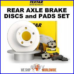 TEXTAR Rear Axle BRAKE DISCS + PADS for RENAULT GRAND SCENIC III 1.2 TCe 2013-on