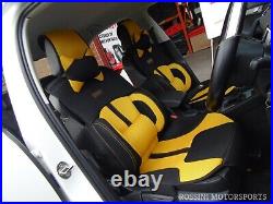 To Fit Renault Grand Scenic, Car Seat Covers, Bo-1 Yellow Sports Mesh, 2 Fronts
