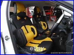 To Fit Renault Grand Scenic, Car Seat Covers, Bo-1 Yellow Sports Mesh, 2 Fronts