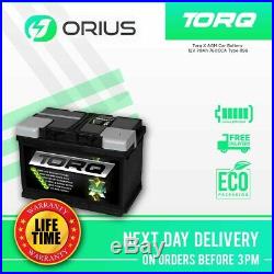 Torq X AGM Car Battery 12V 70Ah 760CCA Type 096 Free Next Day Delivery