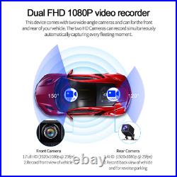 Touch 10'' Android Car DVR Recorder GPS 4G 1080P Dual Lens Camera Dash Cam WIFI