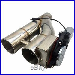 Universal 3 inch Electric Exhaust Downpipe Cutout E-Cut Out Dual-Valve Remote