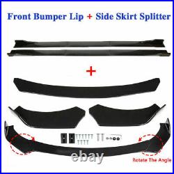 Universal Car Front Bumper Lip Spoiler Splitter +78.7 2M Side Skirts Extensions