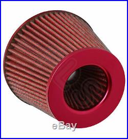 Universal Performance Cold Air Feed Pipe Air Filter Kit Red 2103rf-rnt2