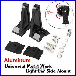 Universal Side Brackets Mount Row LED Work Light Bar Heavy Duty Diecast Aluminum