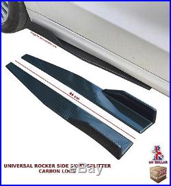 Universal Side Skirt Extension Blades Rocker Splitter 86cm Carbon Fibre-rnt2