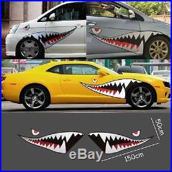 Waterproof Shark Mouth Tooth Teeth Graphics Vinyl Car Door Window Sticker Decal