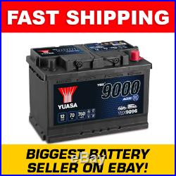 YBX9096 Yuasa AGM Start Stop Car Battery 12V 70Ah