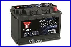 Yuasa YBX9096 AGM Start Stop Plus Battery EU DIN