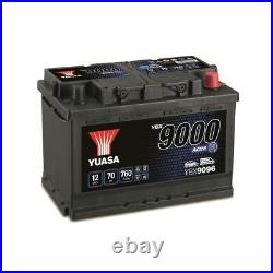 Yuasa YBX9096 AGM Start Stop Plus Battery EU DIN