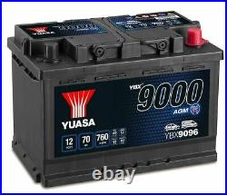 Yuasa YBX9096 Car Battery 12V AGM Start Stop 4 Yr Warranty Type 096